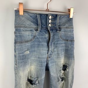 AEO Super Hi-Rise Distressed‎ Jegging